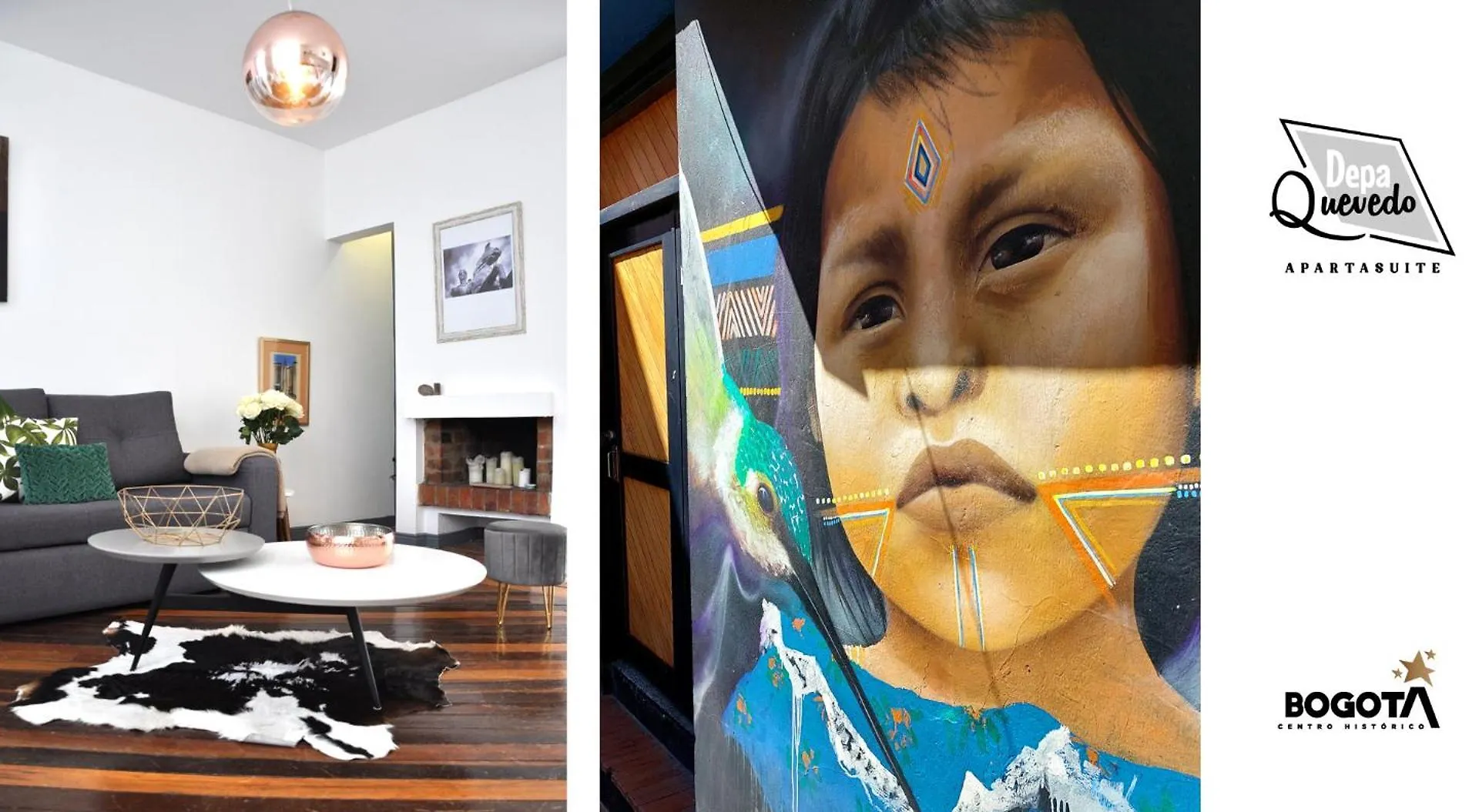 Depa Quevedo: Trendy Flat in Bogota's Historic Candelaria Apartment